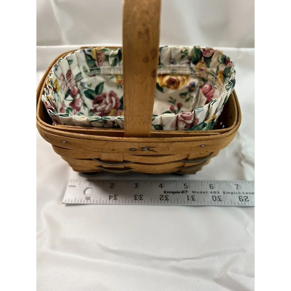 Longaberger Basket American with Rose Liner‎ 1997